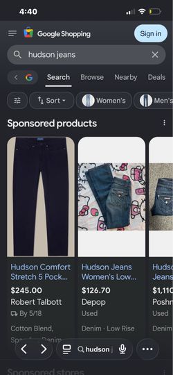 Hudson Jeans Sz 34