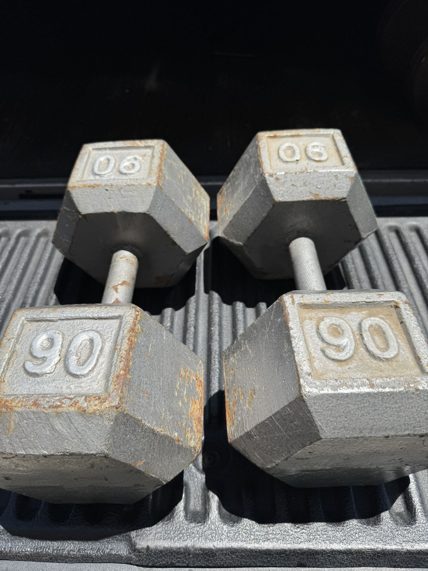 90LB Hex Dumbbells