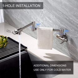 Homary Kitchen Faucet (Part number: wf-BU-9108-BRUSHED Chrome And Gold  K4 