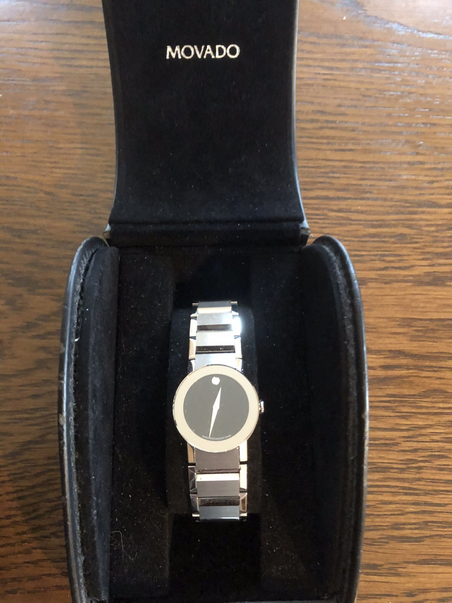 knee length dresses for ladies Movado Museum Classic Black Dial Silver Steel Strap Watch For Women