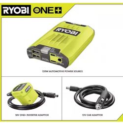 ONE+ 18V 120-Watt 12V Automotive Power Inverter with Dual USB Ports