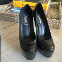 YSL Glossy Platform Heels