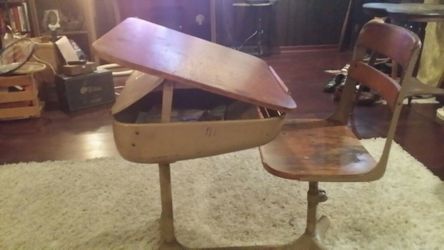 Antique 1950's school desk
