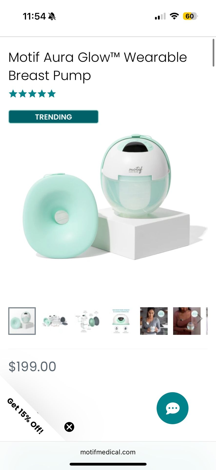 Motif Electric Wearable Breast pump 