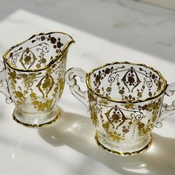 Cambridge Embossed Creamer & Sugar Set