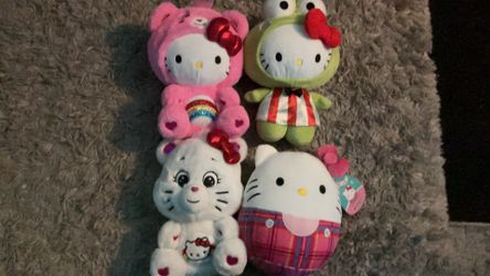 Hello Kitty x Care Bears Crossover Plush Lot + Squishmallow