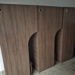 Commercial Office Furniture Set – 4 Desks, Returns, File Cabinet, Tables – Modular