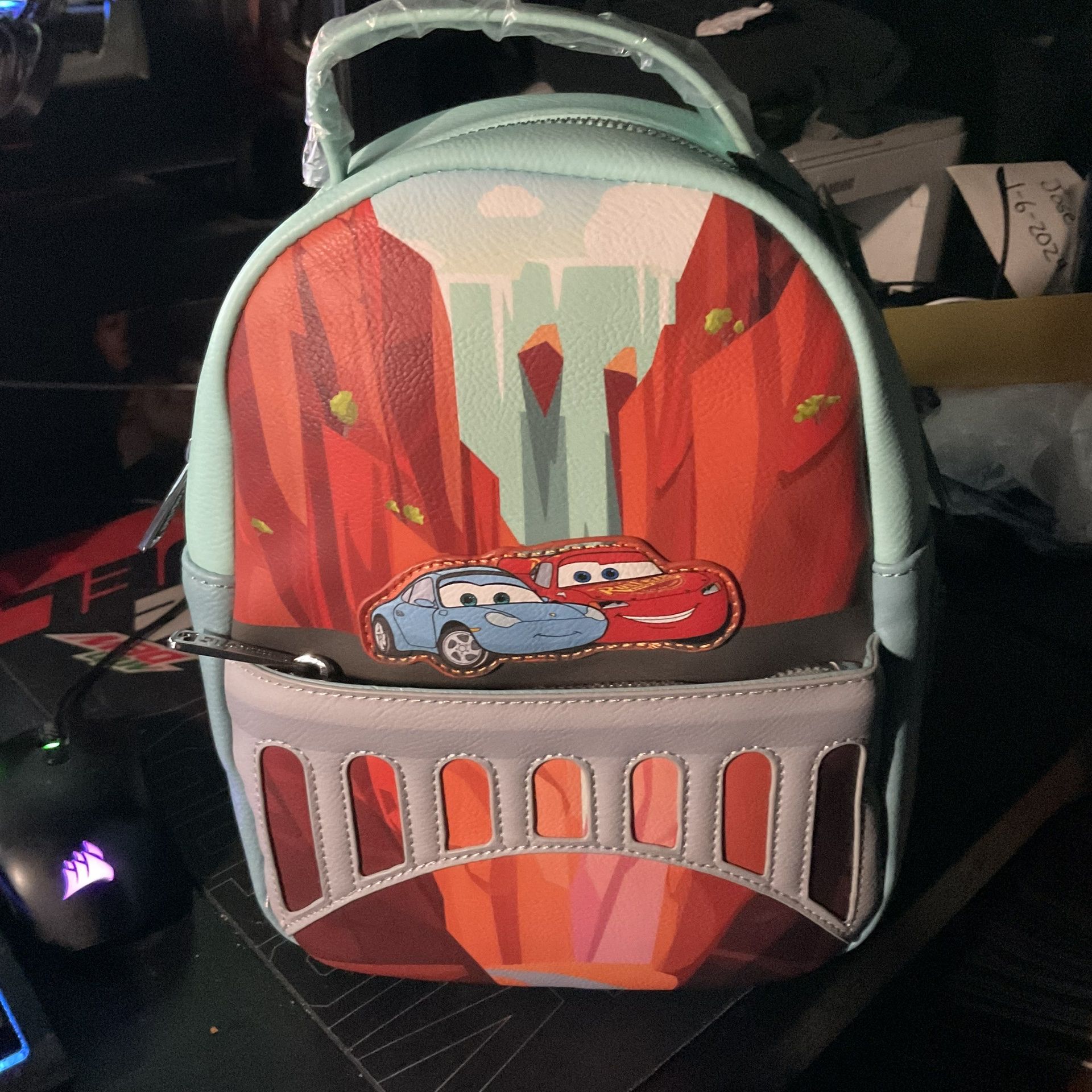 ??️Cars Firewall Falls Convertible Mini Backpack Loungefly x Disney Pixar Cars Firewall Falls Mini Backpack  main image 4