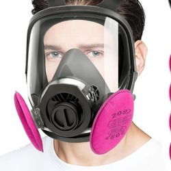 Full Face Gas Mask with Activated Carbon Filter