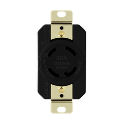 ENERLITES - Industrial Grade Locking Receptacle, 30A, L14-30R - BLACK