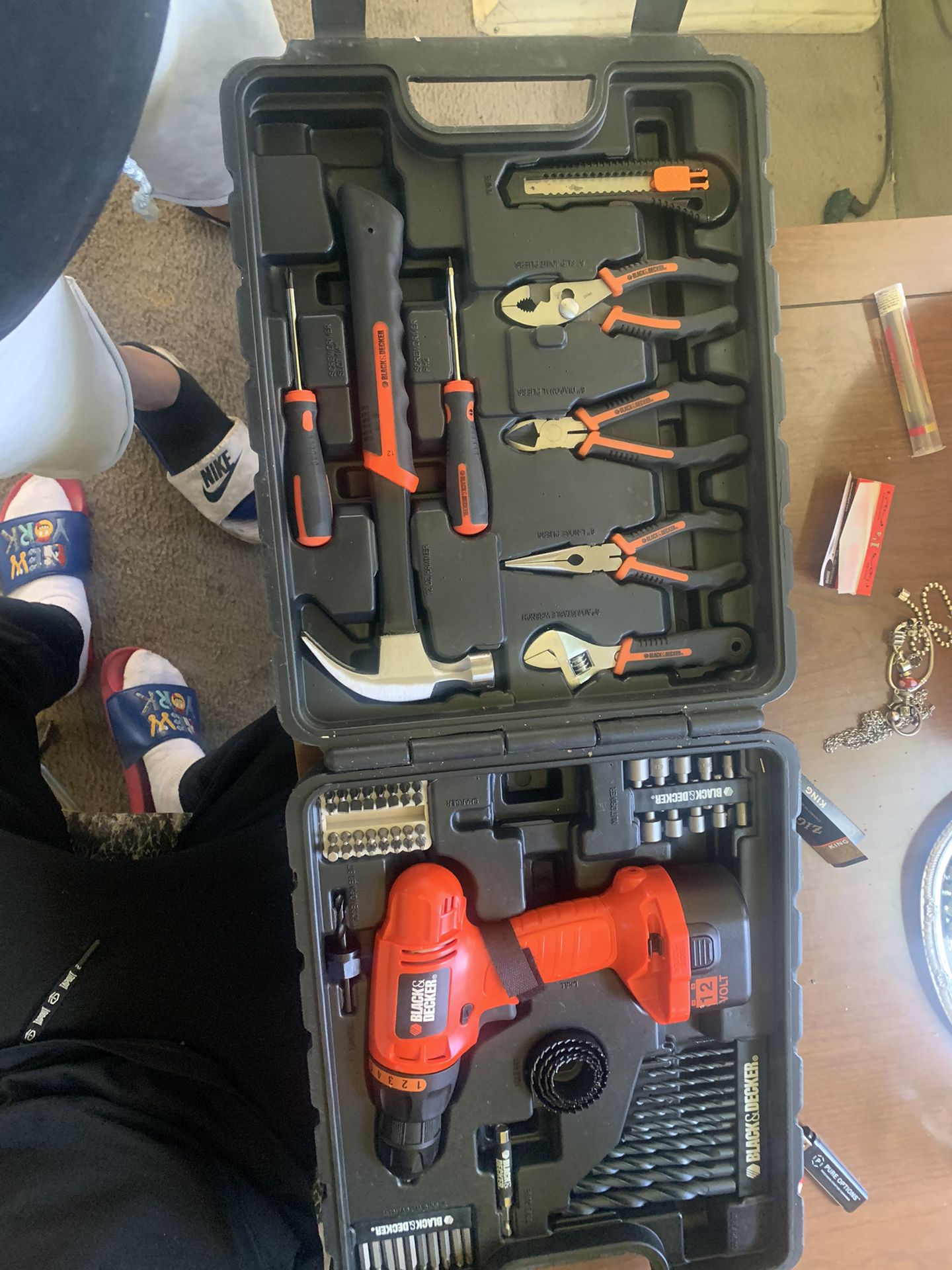 Black And Decker 75 Piece Tool Set With Power Drill Brand New 