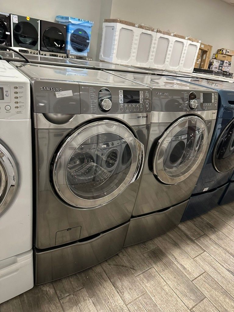 Samsung washer and dryer set electric XL with warranty