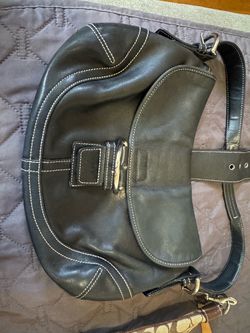 Coach E050-9248 MEDIUM Vintage Soho Y2K Black Leather Shoulder Bag