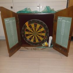 Antique 1977 Dartboard Cabinet