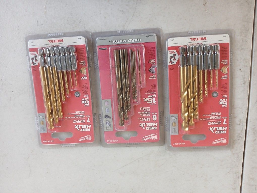 Milwaukee Drill Bits $15 Each Price Firm