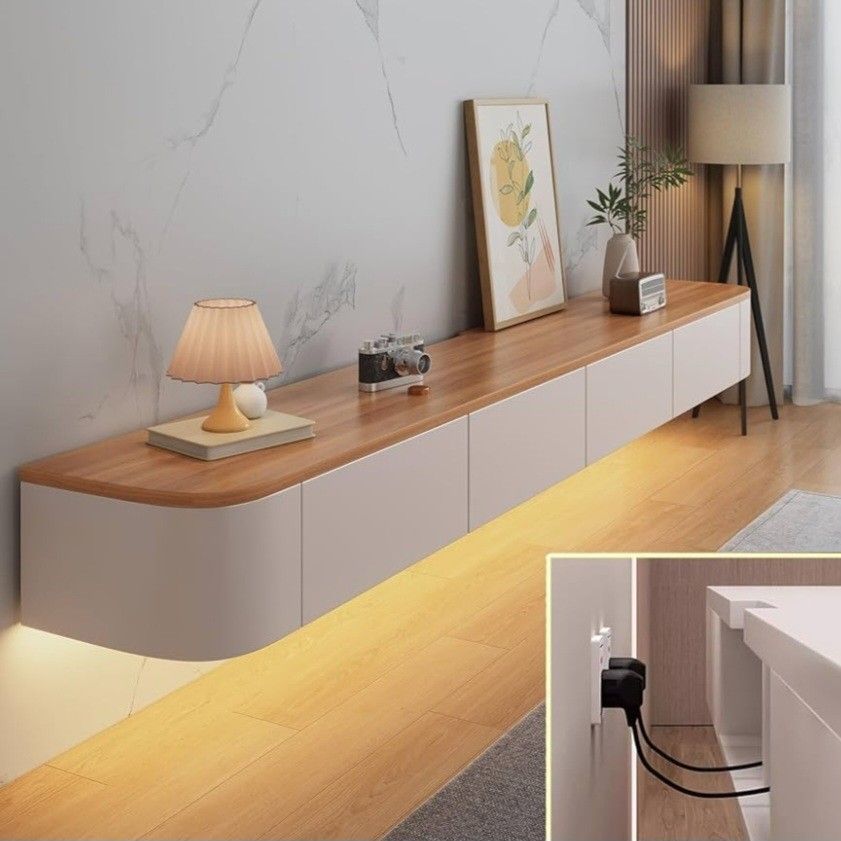 BRAND NEW
Brand: LXDXIOY
Floating TV Stand Large Floating TV Shelves Wall Mounted Multi Storage Compartment TV Media Console Floating TV Cabinet Benc