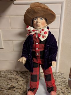 Vintage Mad Hatter Porcelain Doll By Dakin 1984 Box Stand