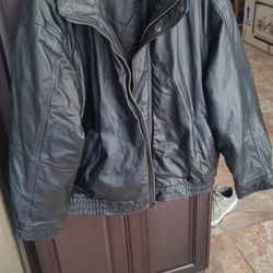 Members Only New Big Man 3XL Leather Bomber Jacket  