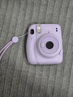 Purple Mini Intax 11 poloroid camera with camera bag