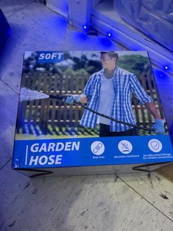 50ft Garden Hose Kink Free Metal Fittings