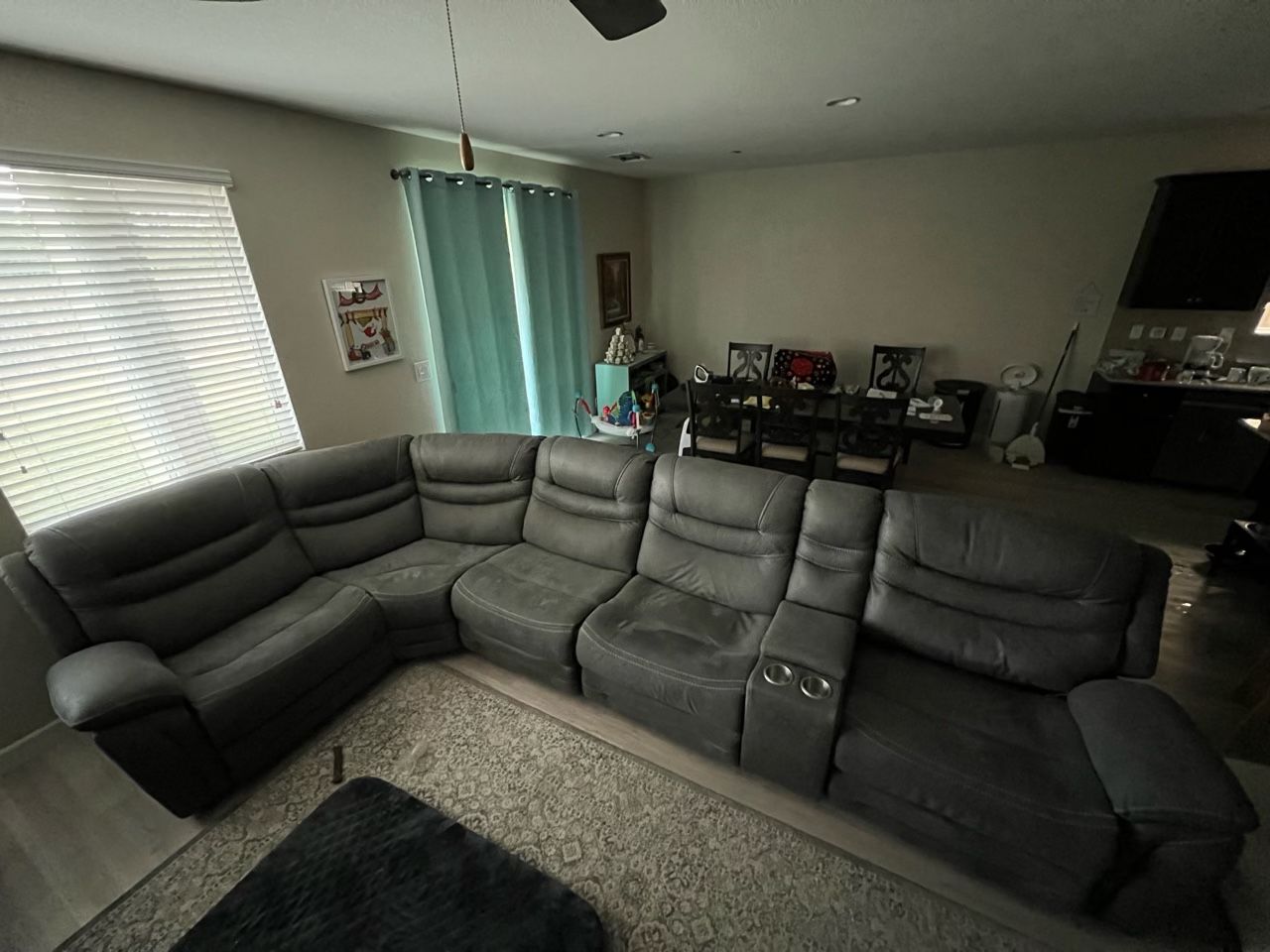 Grey Sectional Recliner Electric 