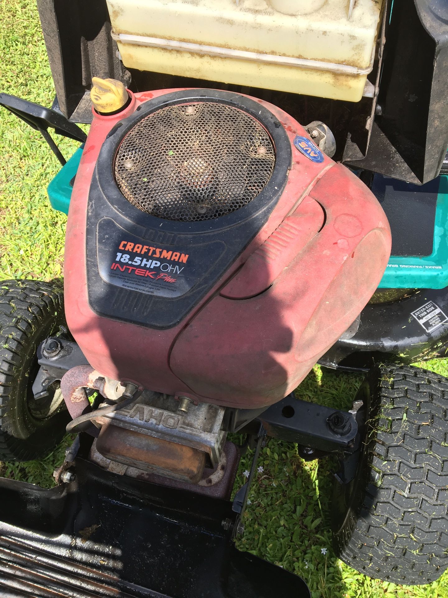 Used riding lawn mower