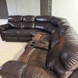 dark brown sofa sectional leather
