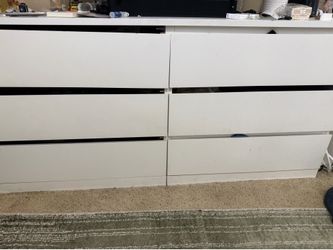 White dresser and nightstand