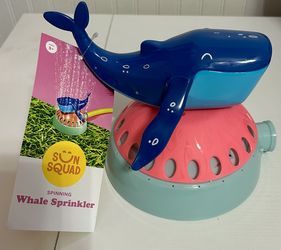 Sun Squad Whale Sprinkler 🐳 NEW – Kids Outdoor Water Toy
