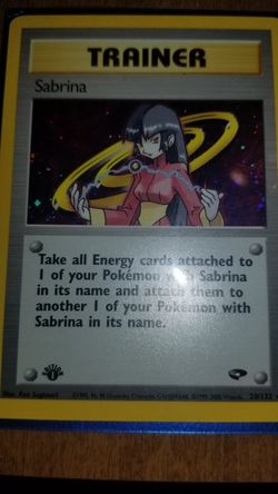 Pokemon 1st edition Sabrina trainer 100