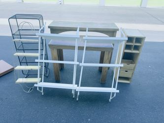 Wall Racks Storage Shelves Wood Side Tables