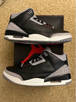 Size 11.5 (Pre owned, comes with original box) - 2024 Air Jordan 3 retro black cement