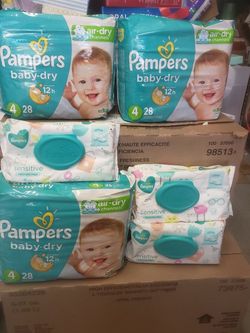 Pampers Diapers size 4 and 5 $25