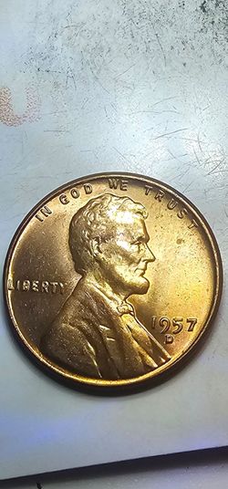 USA LINCOLN WHEAT PENNY  1957 D .