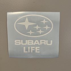 Subaru Life 3.50" X 3.50" Vinyl Sticker- No Background- Waterproof 