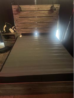 Queen size bed frame with box spring