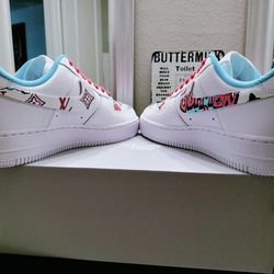 Nike Air Force 1s. Louis Vuitton Custom Design for Sale in
