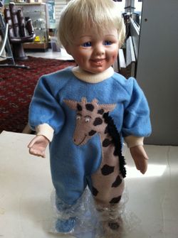 Mary Tretter's 13" Catch Me If You Can Boy Porcelain Doll w/ Stand