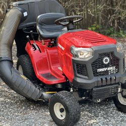 Beautiful Troy Bilt Lawn Tractor With Double Bagger