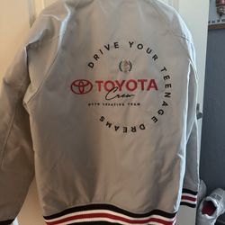 TOYOTA NYLON VARSITY JACKET - GRAY 