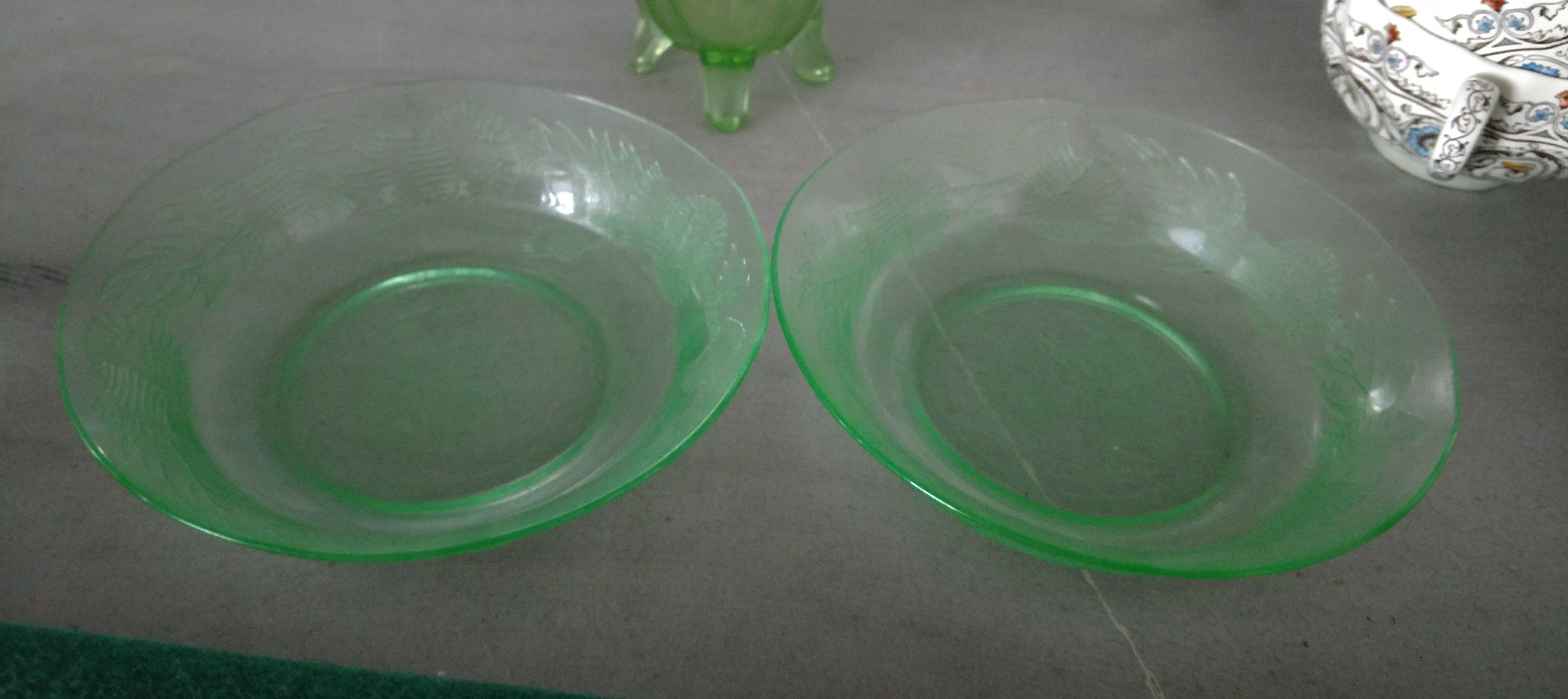 Depression Glass green thistle(half price listing of the item below)