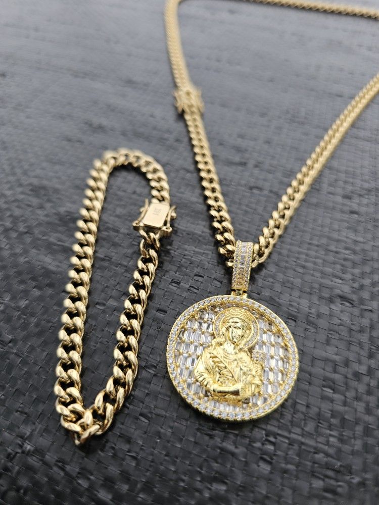 I Deliver I Ship 14k Gold Plated Chain Set
