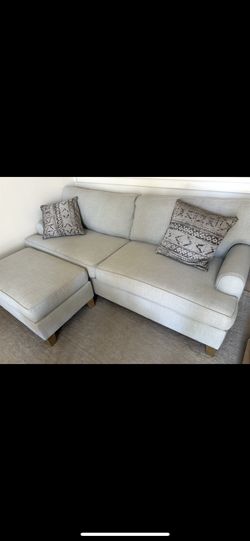 Living Spaces light Gray Sofa