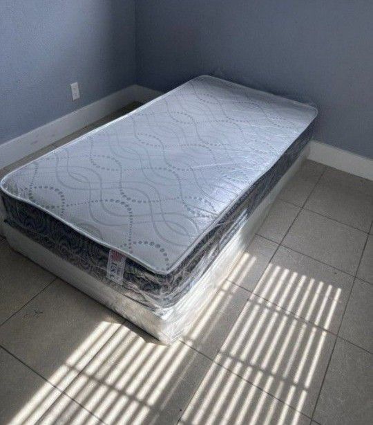 Twin Size Mattress With Box Spring COLCHONES Individuales 