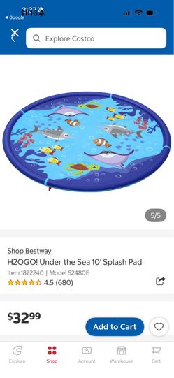 Kids 10” H2O2GO Splash Pad