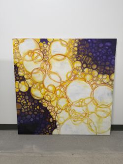 Large 54”x54” Modern Abstract Statement Painting on Canvas