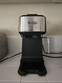 Mr. Coffee 4-Cup Stainless Steel Espresso Machine with Frothing Arm