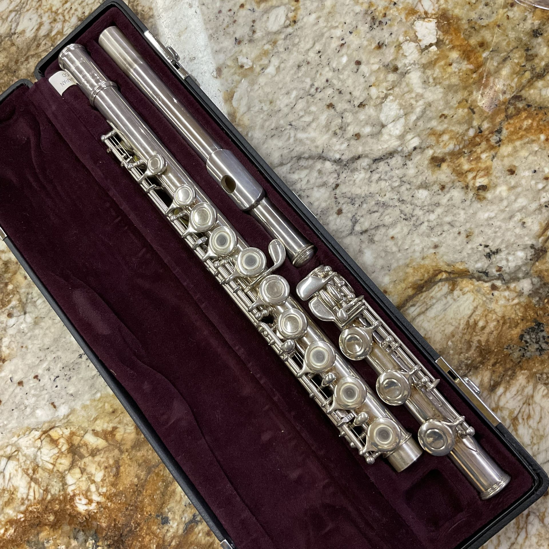 Yamaha Silver Flute 461 Open Hole in Case