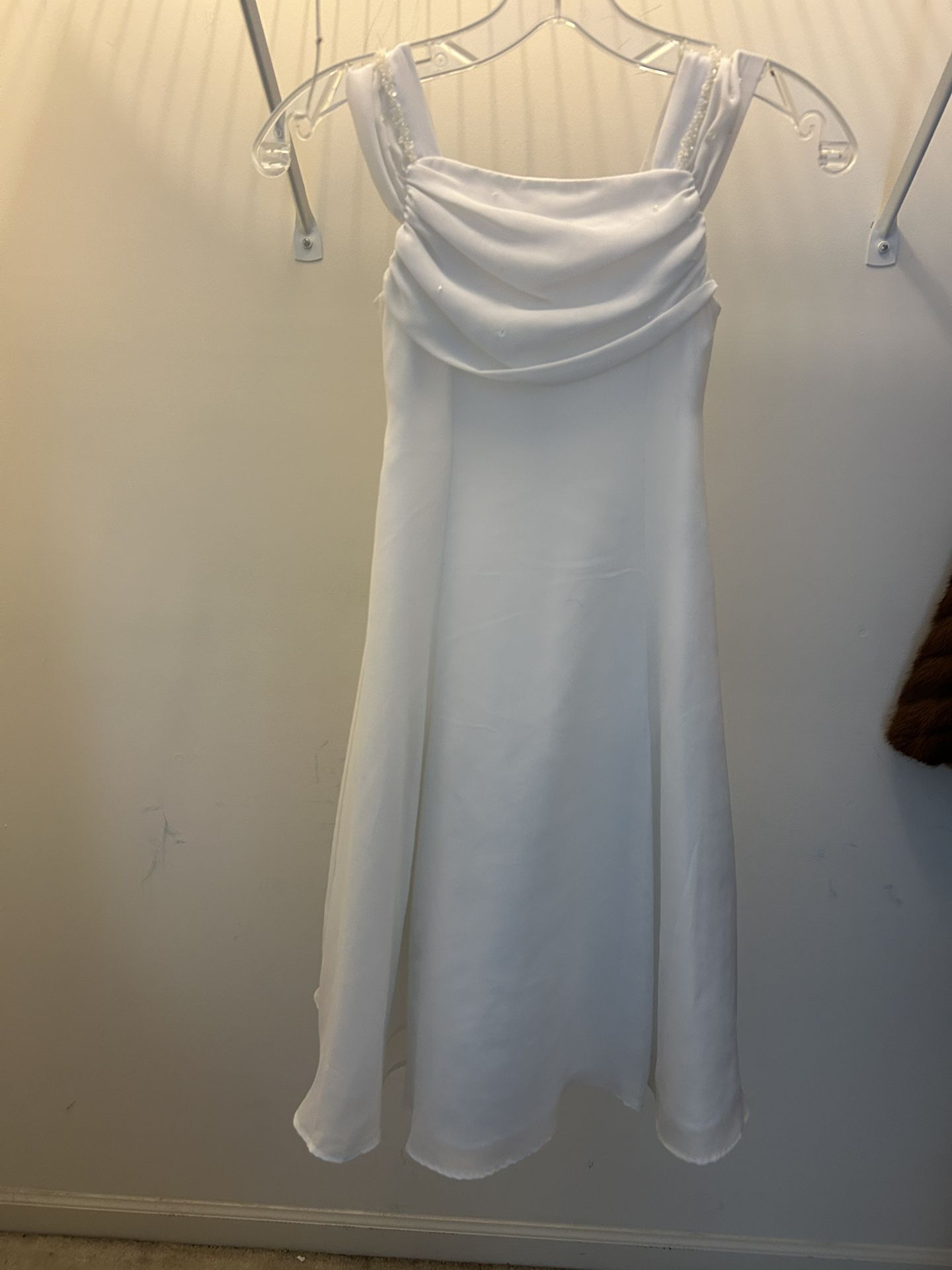 White Flower Girl Dress Size 6x
