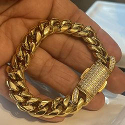 14k gold plated Monako braceelet